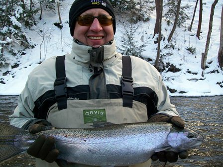Bill Ganoe with Steelhead Trout